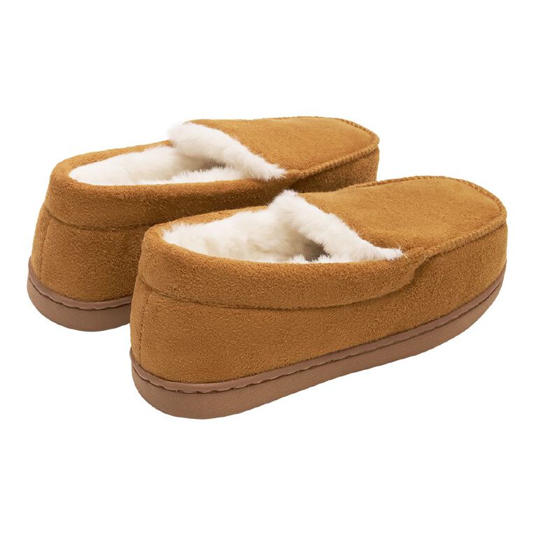 Young Original Senior Kids' Baylor Moccasin Slippers, Tan, hi-res