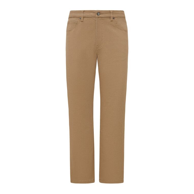H&H Men's Straight Leg Jeans, Brown Mid, hi-res
