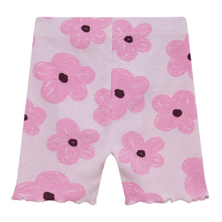 Young Original Toddler Printed Rib Bike Shorts, Pink Light, hi-res