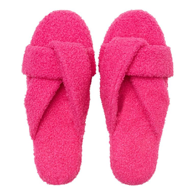 H&H Women's Brooke Slide Slippers, Pink, hi-res
