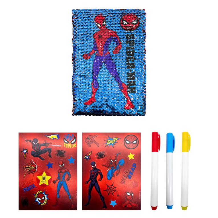 Spider-Man Sequin Activity Notebook With Markers, , hi-res