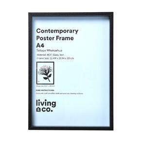 Living & Co Contemporary Poster Frame Black A4