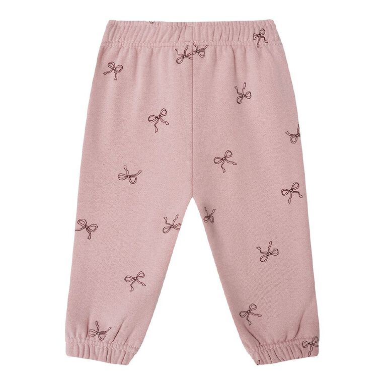 Young Original Babies' Printed Trackpants, Pink Mid, hi-res