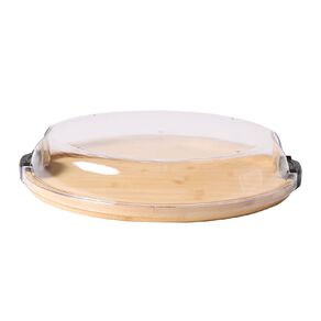 Living & Co Cheese Board with Lid Round Natural