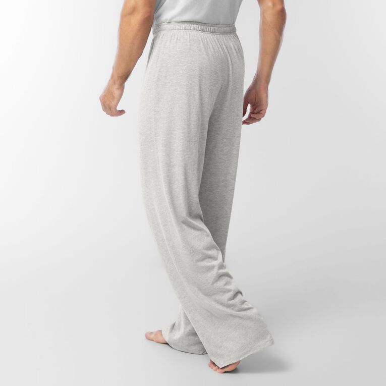 H&H Men's Knit Pyjama Pants, Grey Marle, hi-res