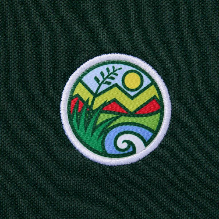 Schooltex Whitau School Long Sleeve Polo with Badge, Bottle Green, hi-res