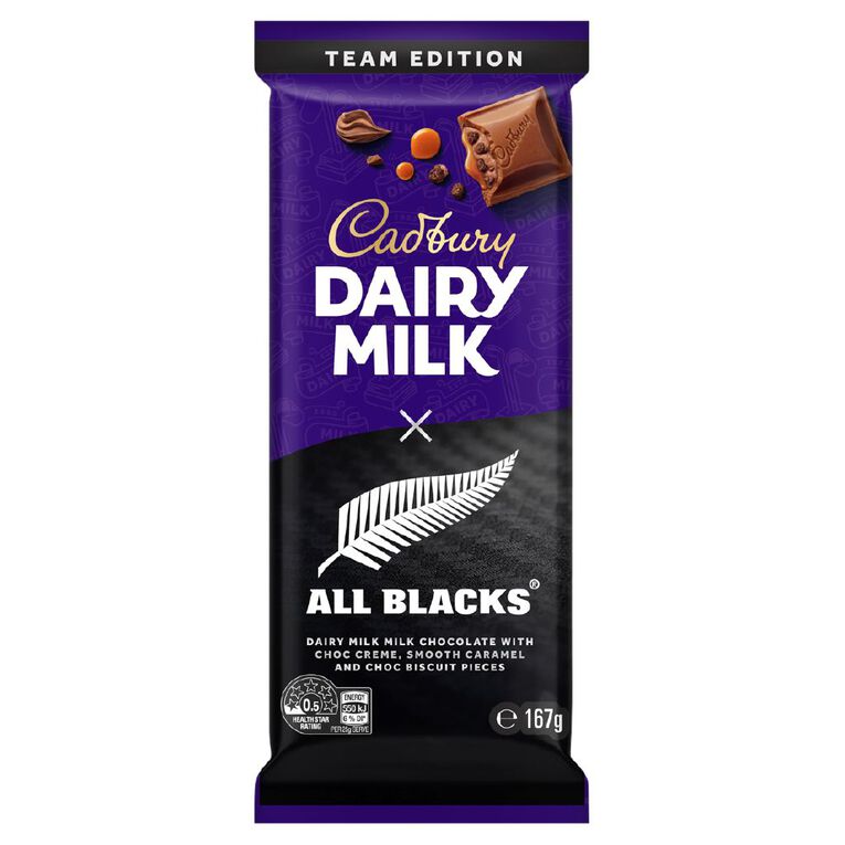 Cadbury All Blacks Block Triple Choc 167g, , hi-res