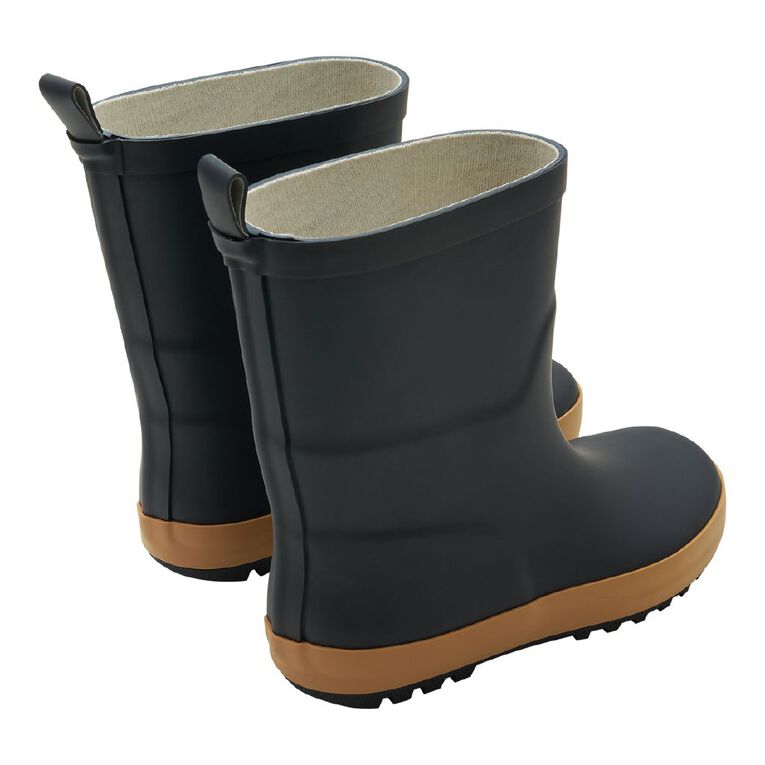 Young Original Senior Kids' Colour Block Rubber Gumboots, Navy, hi-res