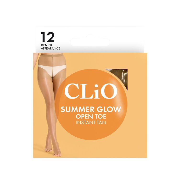 Clio Women's Glow Toeless Tights 1 Pack, Natural, hi-res