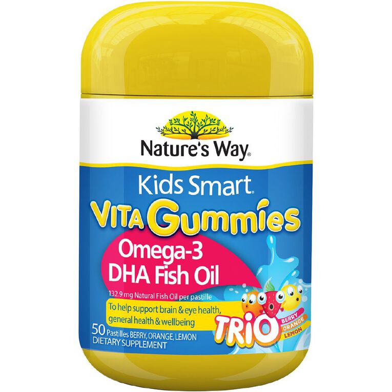 Nature's Way Kids' Smart Vita Gummies Omega 3 50s, , hi-res
