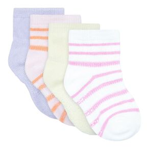 Underworks Infants' Stay On Crew Socks 4 Pack