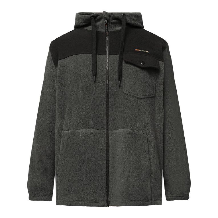 Back Country Adults' Hooded Zip Thru, Charcoal/Marle, hi-res