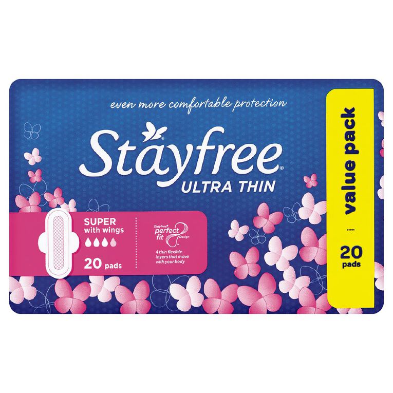 Stayfree Super Ultra Thin Pads with Wings 20 Pack, , hi-res