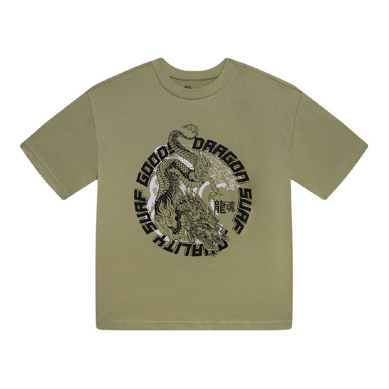 Young Original Short Sleeve Print Tee, Green Light, hi-res