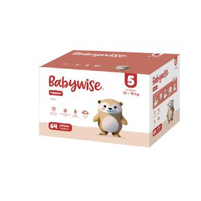 Babywise Nappies Jumbo 13-18kg Walker 64 Pack