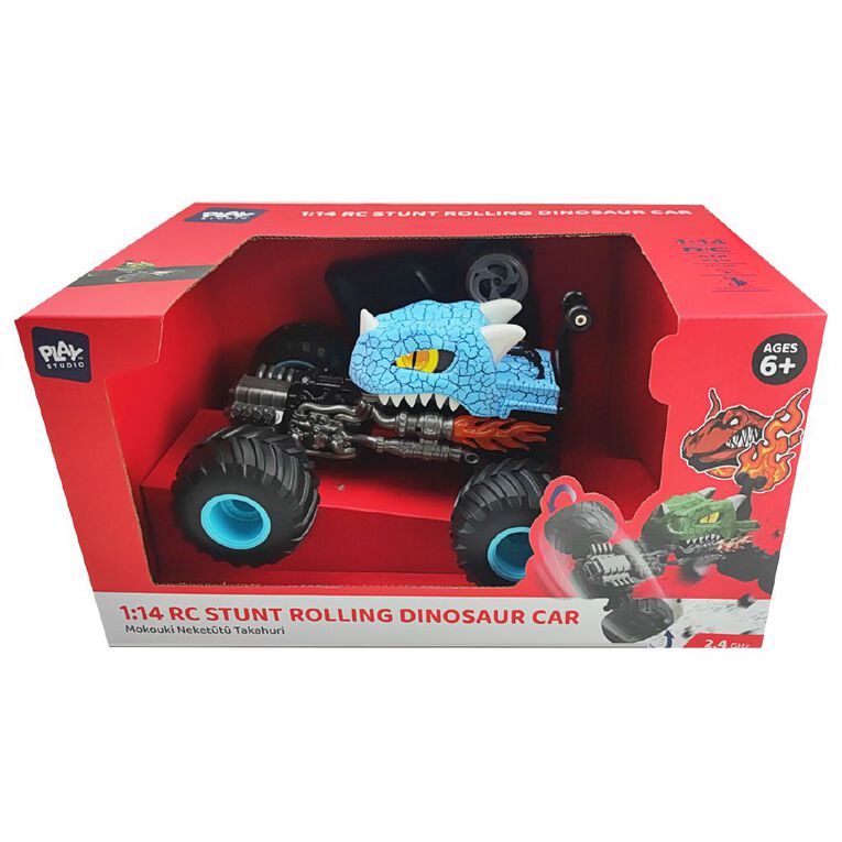 Play Studio 1:14 RC Stunt Rolling Dino Assorted, , hi-res