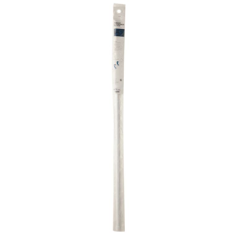 Living & Co Tension Rod 10mm-13mm Diameter White 100-150cm, White, hi-res