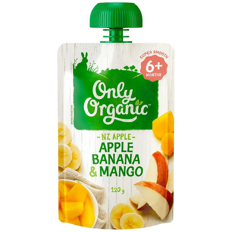 Only Organic Apple Banana & Mango Formula 120g, , hi-res
