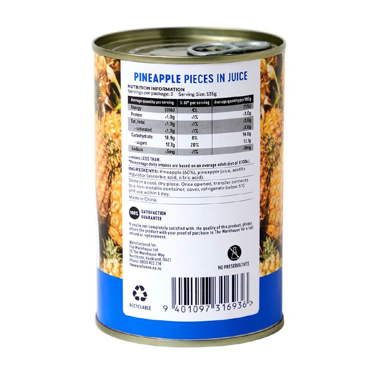 Market Kitchen Pineapple Pieces in Juice 410g, , hi-res
