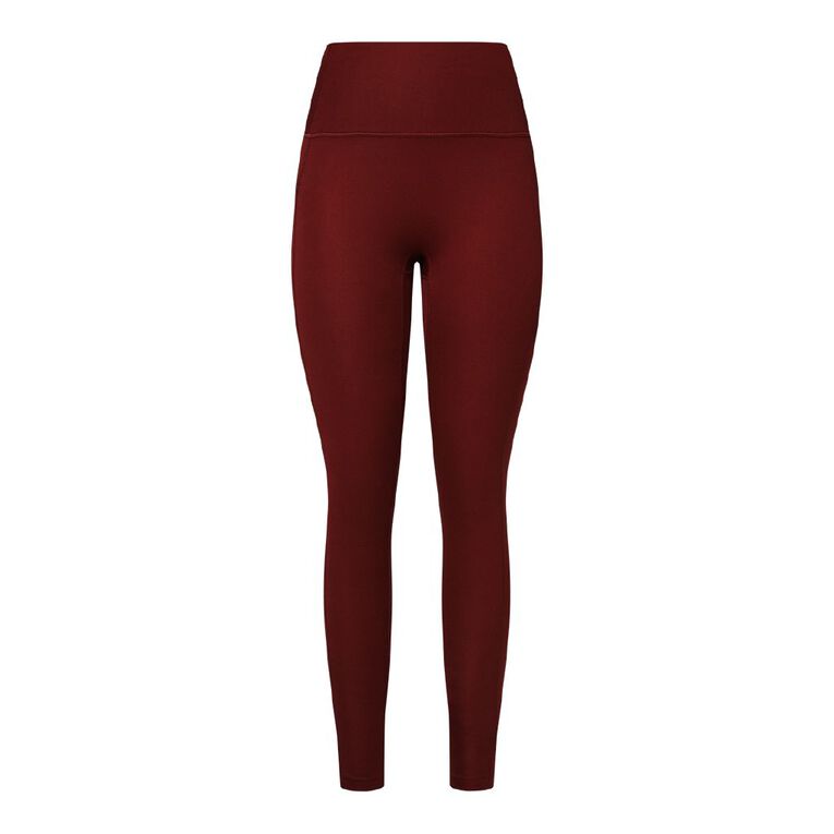 Active Intent Women's Soft Side Pocket Leggings, Red Dark, hi-res