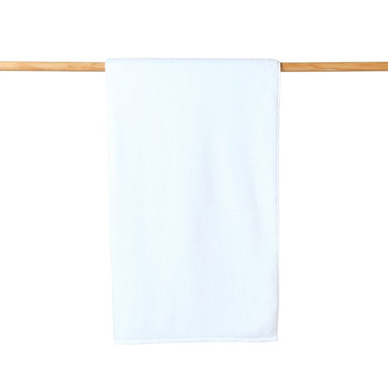 Living & Co Plush Plain Spa Towel White, , hi-res
