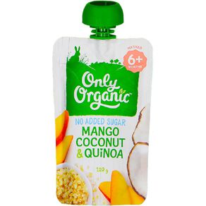 Only Organic Mango Coconut and Quinoa Baby Food Pouch 120g