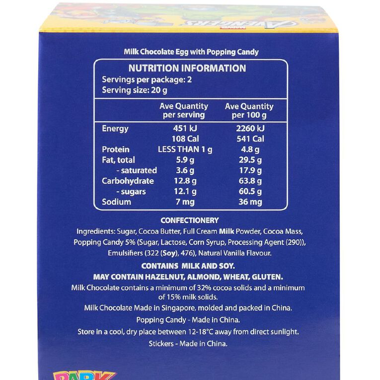 Marvel Easter Egg with Popping Candy & Bonus Stickers 40g, , hi-res