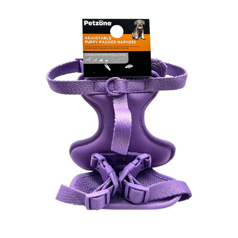 Petzone Small Dog Padded Harness Purple Mid, , hi-res