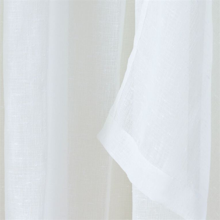 Living & Co Oslo Voile White 90-180cm Wide/240cm Drop, , hi-res
