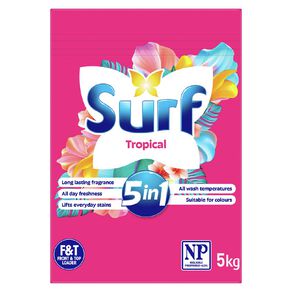 Surf Laundry Powder Front And Top Loader Tropical 5kg