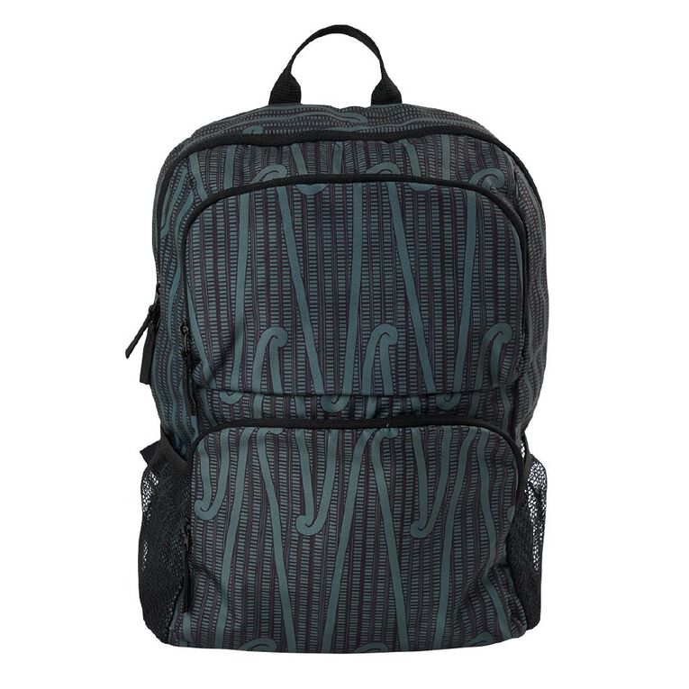Karanga Ink Backpack Black Green/Black 20L, , hi-res