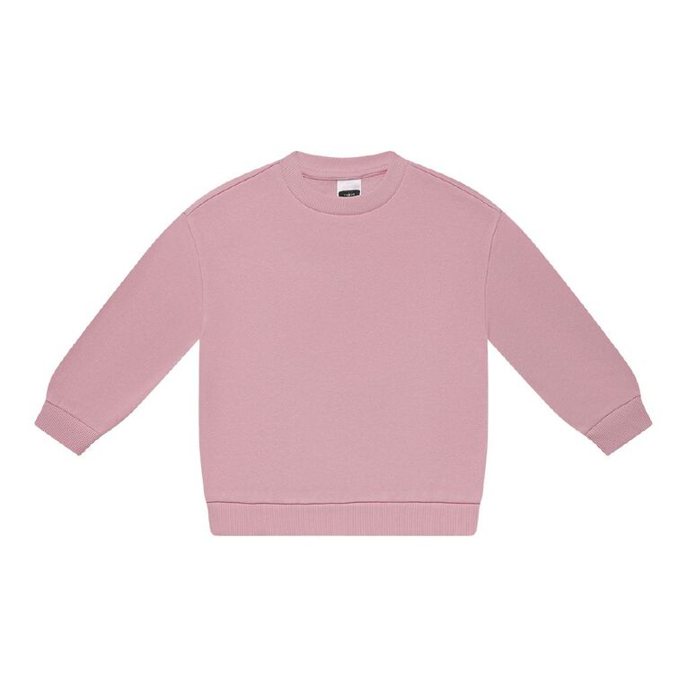 Young Original Plain Crew Sweat, Pink Mid, hi-res