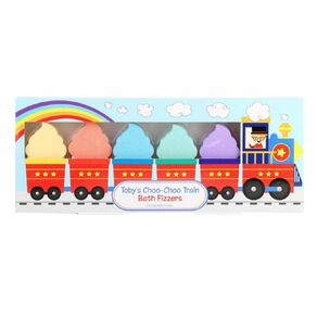 tobys choo choo train bath fizzer 5 piece set