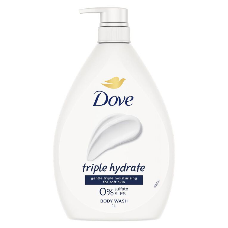 Dove Triple Hydrate Bodywash 1L, , hi-res