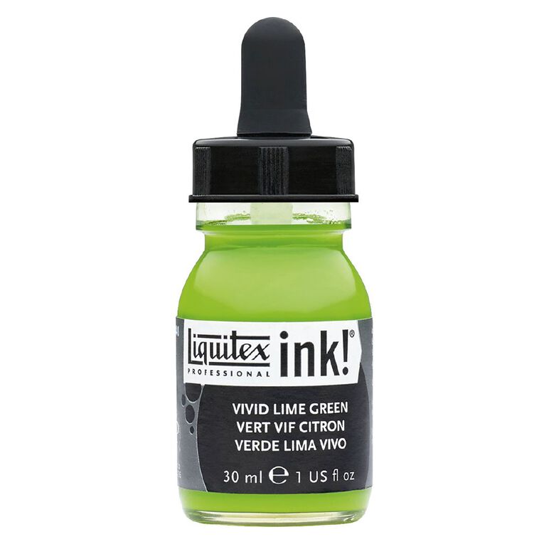 Liquitex Ink 30ml Vivid Lime Green Mid, , hi-res