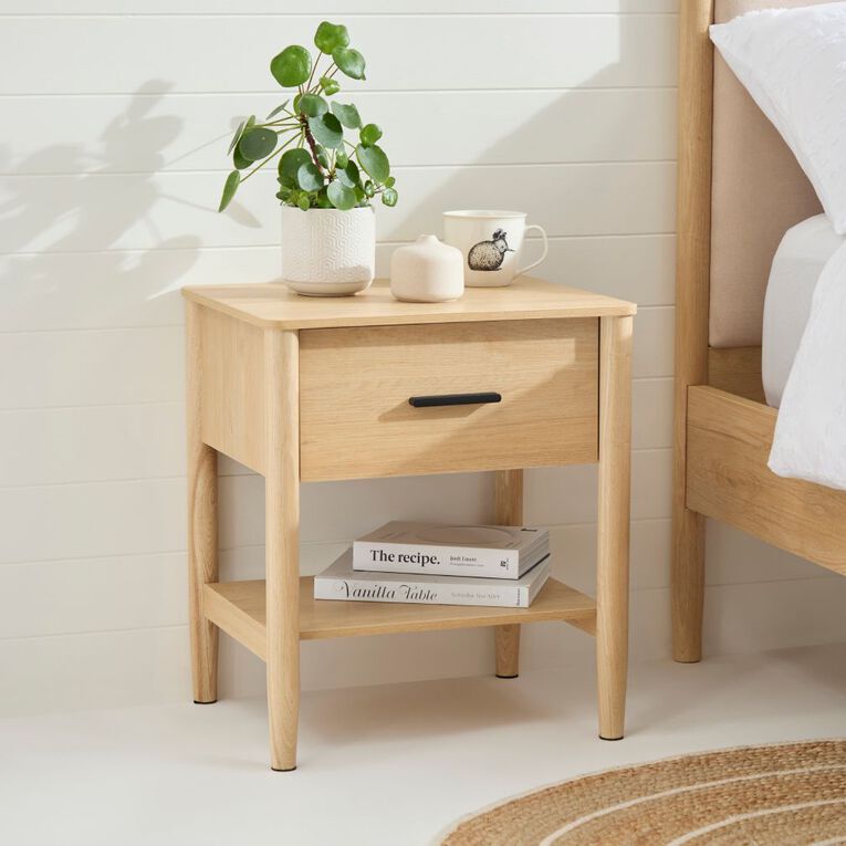Living & Co Emerson Bedside Table Natural, , hi-res