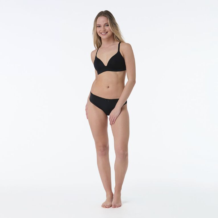 H&H Women's Smooth Comfort Wirefree Bra, Black, hi-res