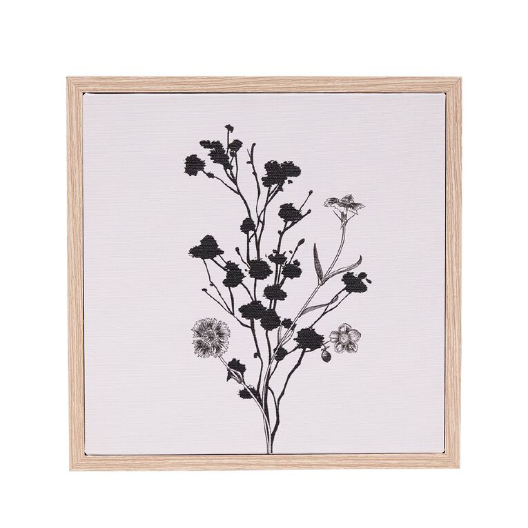 Living & Co Vintage Floral Framed Canvas 25cm x 25cm, , hi-res