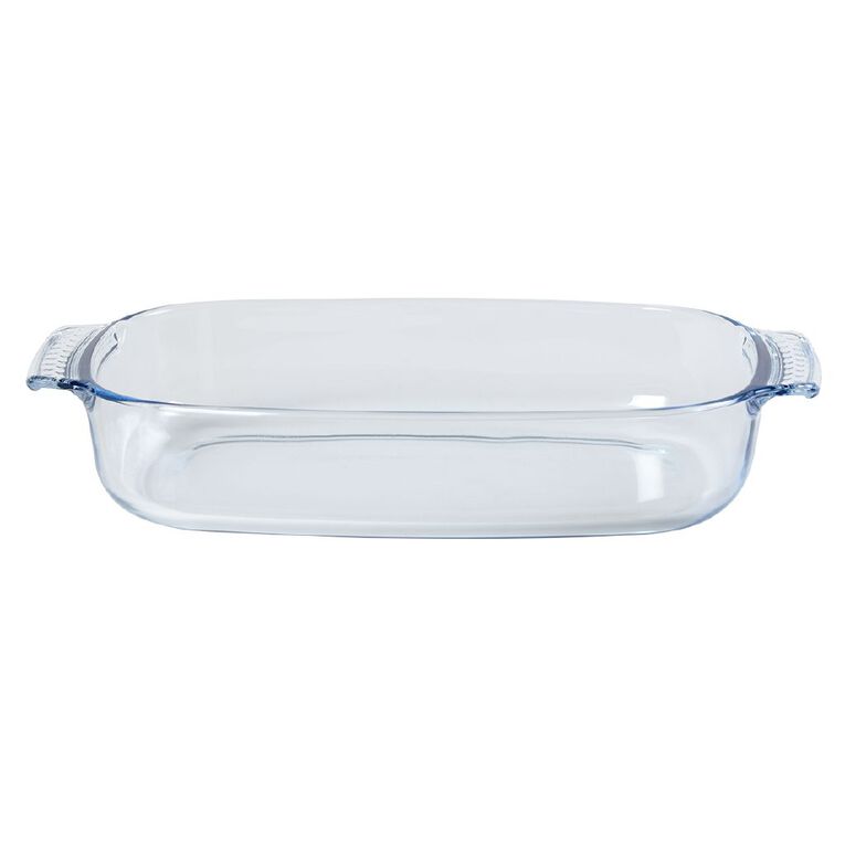 Living & Co Glass Baker Rectangle 2.7L Clear, , hi-res