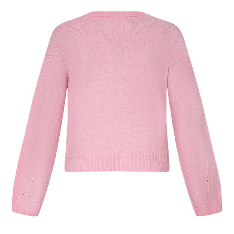 H&H Women's Billow Sleeve Taped Knit, Pink Light, hi-res