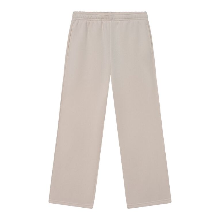 Young Original Plain Straight Trackpants, Cream, hi-res