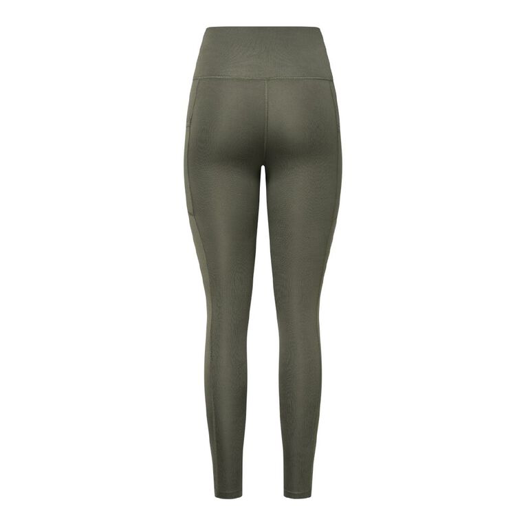Active Intent Women's Soft Side Pocket Leggings, Green Mid, hi-res