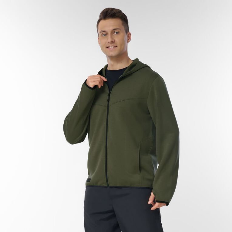 Active Intent Men's Scuba Zip Sweat, Green Mid, hi-res