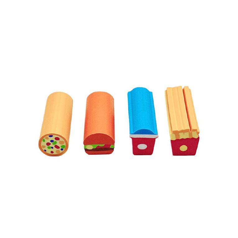Uniti Kids Food Erasers 4 Pack, , hi-res