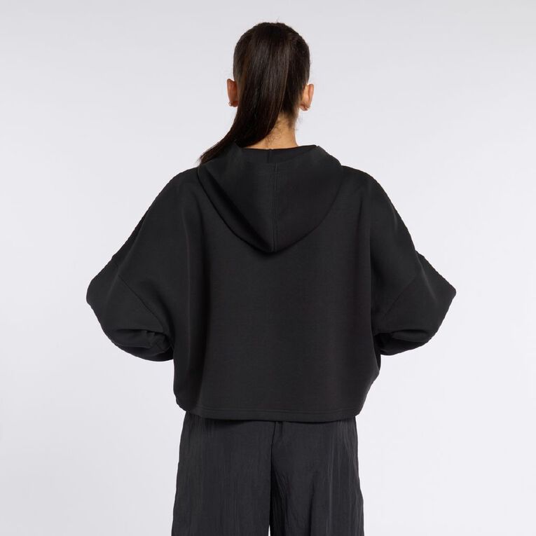 Lonsdale Women's Double Knit Zip Thru Sweatshirt, Black, hi-res