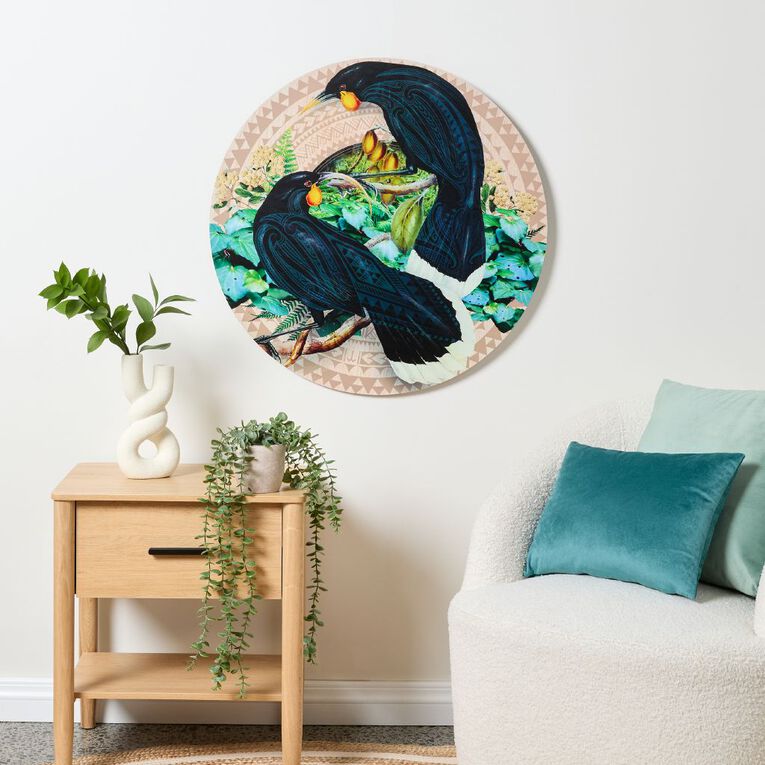 Living & Co Karanga Ink Wall Art Plaque 70cm, , hi-res