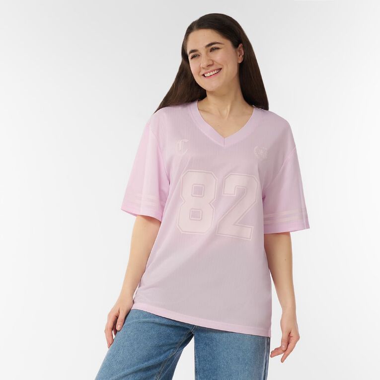 H&H Women's Short Sleeve Stripe Sports Tee, Pink Light, hi-res