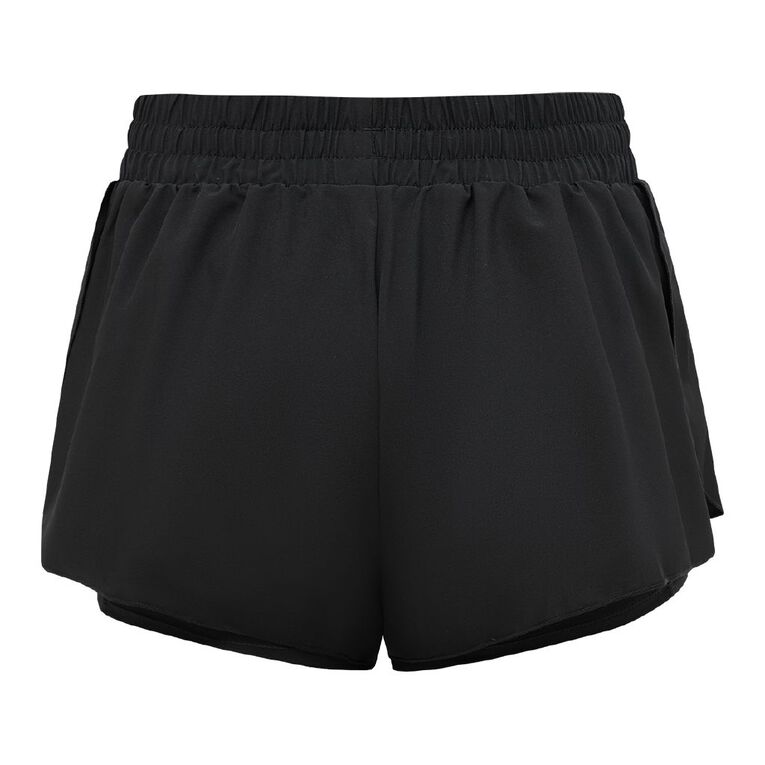 Active Intent Women's 2 in 1 Bike Shorts, Black, hi-res