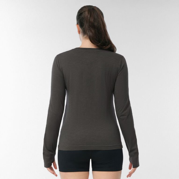 Active Intent Women's Long Sleeve Crew Neck Tee, Grey Dark, hi-res