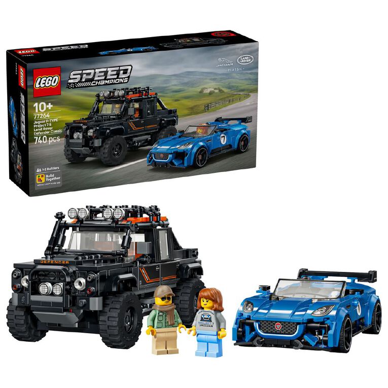 LEGO Speed Champions Jaguar Project 7 & Land Rover Defender 77264, , hi-res